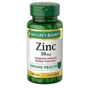 قرص زینک گلوکونات Nature's Bounty Zinc Gluconate 50mg نیچرز بونتی (100 عددی)