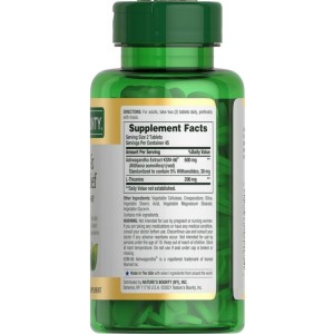 کپسول تسکین استرس Nature's Bounty Anxiety + Stress Relief Ashwagandha نیچرز بونتی (50 عددی)