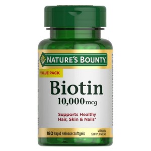 سافت ژل بیوتین Nature's Bounty Biotin 10.000mcg نیچرز بونتی (180 عددی)