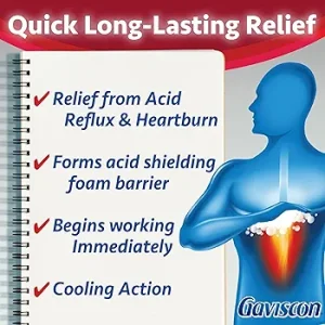 قرص رفلاکس و سوزش معده گاویسکون Gaviscon Extra Strength Tablets (150 عددی)