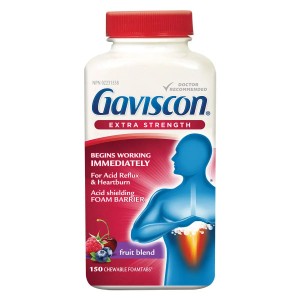 قرص جویدنی رفلاکس و سوزش معده گاویسکون Gaviscon Extra Strength Tablets (150 عددی)