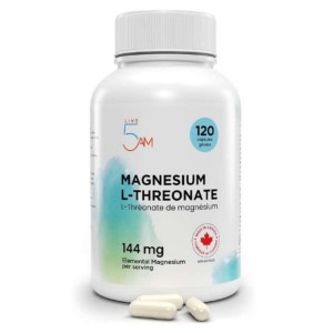 کپسول منیزیم ال-ترئونات Live 5am Magnesium L-Threonate 144mg (120 عددی)