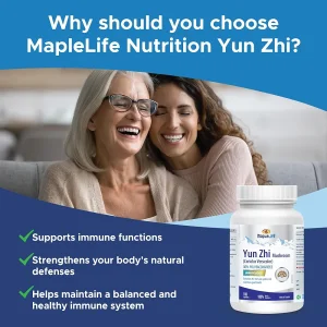 کپسول تقویت سیستم ایمنی بدن قارچ یان جی MapleLife Yun Zhi Mushroom 400mg (100 عددی)