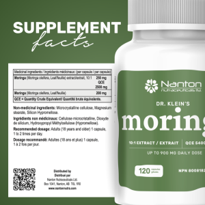 کپسول برگ مورینگا Nanton Moringa Oleifera 450mg (120 عددی)