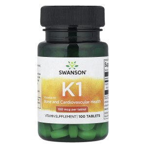 قرص ویتامین Swanson K1 100mcg سوانسون (100 عددی)