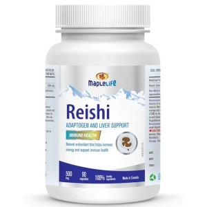 کپسول تقویت سیستم ایمنی بدن قارچ گانودرما MapleLife Reishi Mushroom 500mg (90 عددی)
