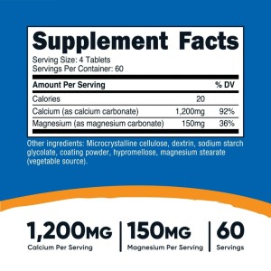 قرص کلسیم منیزیم نوتریکاست Nutricost Calcium & Magnesium (240 عددی)