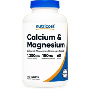 قرص کلسیم منیزیم نوتریکاست Nutricost Calcium & Magnesium (240 عددی)
