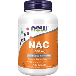 قرص استیل سیستین NOW Foods NAC N-Acetyl-L-Cysteine 1000mg (120 عددی)