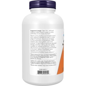 پودر گلیسین NOW Foods Glycine 3000mg (454 گرم)