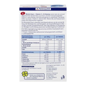 قرص آهن ، ویتامین C ، ب کمپلکس میولیس Mivolis Iron + Vitamin C + B Complex (40 عددی)