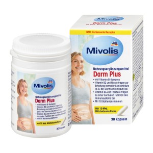 کپسول پاکسازی و سلامت روده میولیس Mivolis Darm Plus Kapseln (30 عددی)