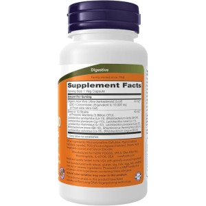 کپسول بهبود گوارش آلوئه ورا و پروبیوتیک NOW Foods Aloe Vera 10.000 Probiotics (60 عددی)