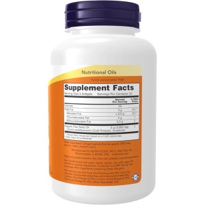 سافت ژل سلامت بدن روغن بذر کتان NOW Foods Flax Oil 1000mg (100 عددی)