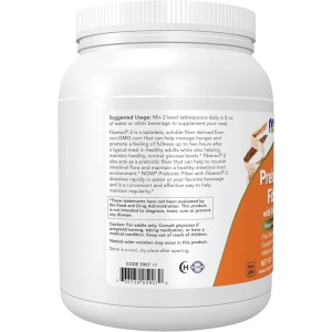 پودر بهبود گوارش پری‌بیوتیک فیبر NOW Foods Prebiotics Fiber (340 گرم)