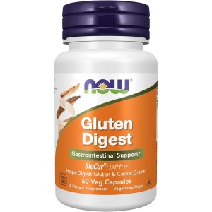 کپسول گیاهی بهبود گوارش گلوتن دایجست NOW Foods Gluten Digest (60 عددی)