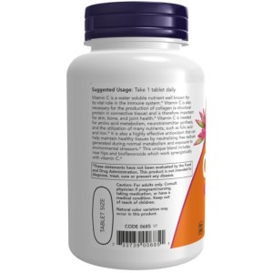 قرص ویتامین NOW Foods Vitamin C 1000mg With Rose Hips (250 عددی)