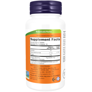 قرص جلبک اسپیرولینا NOW Foods Spirulina 500mg (500 عددی)