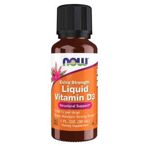 قطره ویتامین NOW Foods Liquid D3 1000iu (30 میل)