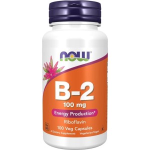 کپسول گیاهی ویتامین NOW Foods B2 100mg (100 عددی)