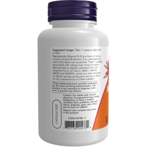 کپسول گیاهی ویتامین نیاسینامید NOW Foods Niacinamide B3 500mg (100 عددی)