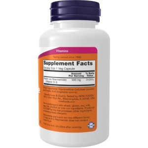 کپسول گیاهی ویتامین نیاسینامید NOW Foods Niacinamide B3 500mg (100 عددی)
