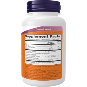 کپسول گیاهی تقویتی مفاصل گلوکوزامین کندرواتین NOW Foods Glucosamine & Chondroitin With MSM (90 عددی)