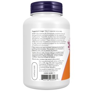 کپسول تقویتی مفاصل گلوکوزامین کندرواتین NOW Foods Glucosamine & Chondroitin (120 عددی)