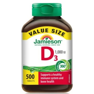 قرص ویتامین Jamieson D3 1000iu جیمیسون  (500 عددی)