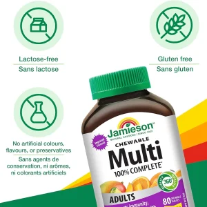 قرص جویدنی مولتی ویتامین بزرگسالان Jamieson Multi Vitamin Adult جیمیسون (80 عددی)