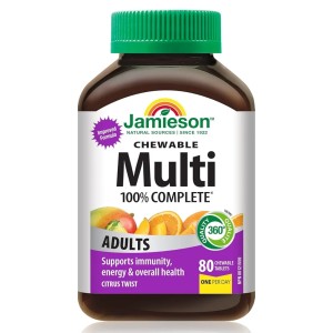 قرص جویدنی مولتی ویتامین بزرگسالان Jamieson Multi Vitamin Adult جیمیسون (80 عددی)