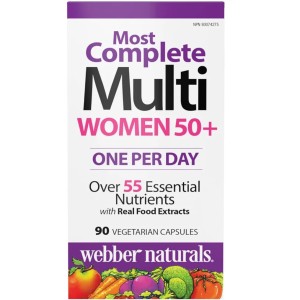 کپسول گیاهی مولتی ویتامین بانوان بالای 50 سال Webber Naturals Women’s +50 Multi Vitamin وبر نچرالز (90 عددی)
