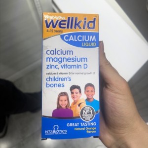 شربت کودک کلسیم منیزیم زینک D3 ویتابیوتیکس Wellkid (150 میل)