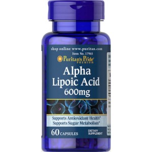 کپسول آلفا لیپوئیک اسید Puritan Pride Alpha Lipoic Acid 600mg پوریتان پراید (60 عددی)