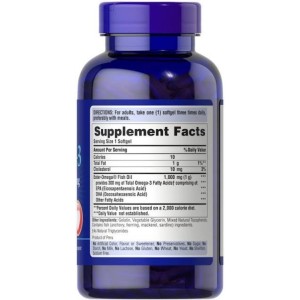 سافت ژل امگا 3 Puritan Pride Omega Fish Oil 1000mg پوریتان پراید (250 عددی)