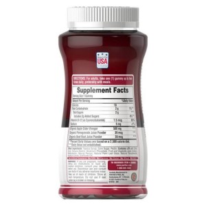 پاستیل سرکه سیب Puritan Pride Apple Cider Vinegar 500mg پوریتان پراید (60 عددی)