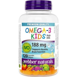 پاستیل کودک امگا Webber Naturals Gummies Omega 3 وبر نچرالز (120 عددی)