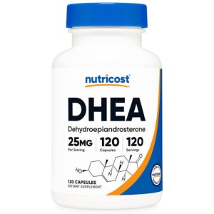 کپسول دهیدروپیاندروسترون نوتریکاست Nutricost DHEA 25mg (120 عددی)