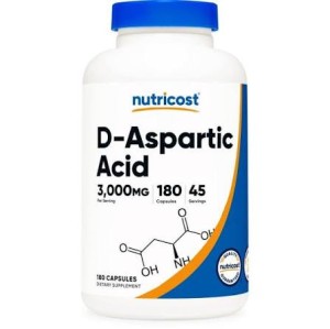 کپسول افزایش تستتسرون دی اسپارتیک اسید نوتریکاست Nutricost D-Aspartic Acid 3000mg (180 عددی)