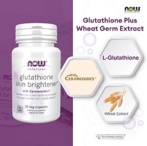کپسول گیاهی گلوتاتیون روشن کننده پوست NOW Solutions Glutathione Skin Brightener (30 عددی)