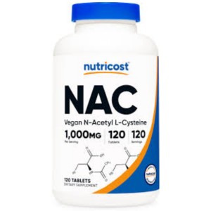 کپسول استیل سیستین نوتریکاست Nutricost NAC N-Acetyl-L-Cysteine 1000mg (120 عددی)