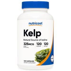 کپسول منبع ید کلپ نوتریکاست Nutricost Kelp 325mcg (120 عددی)