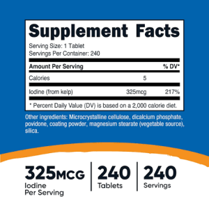 کپسول منبع ید کلپ نوتریکاست Nutricost Kelp 325mcg (240 عددی)