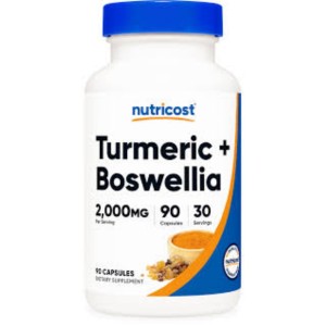 کپسول زردچوبه و بوسولیا نوتریکاست Nutricost Turmeric + Boswellia (90 عددی)