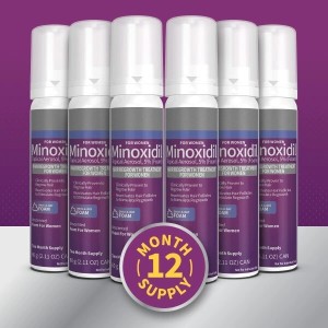 فوم ماینوکسیدیل رشد مجدد موی 5 درصد بانوان کرکلند Kirkland Minoxidil Woman Foam (6 عددی)