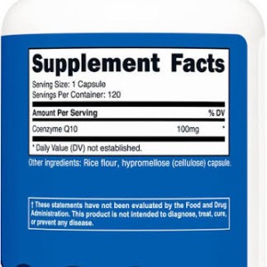 سافت ژل کوآنزیم نوتریکاست Nutricost Coenzyme Q10 100mg (120 عددی)