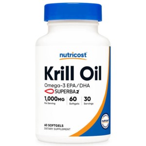 سافت ژل کریل اویل نوتریکاست Nutricost Omega Krill Oil (60 عددی)