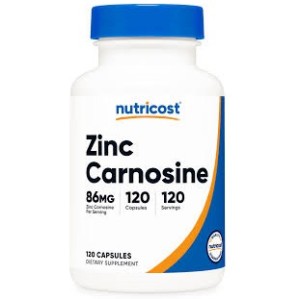 کپسول زینک کارنوزین نوتریکاست Nutricost Zinc Carnosine 86mg (120 عددی)