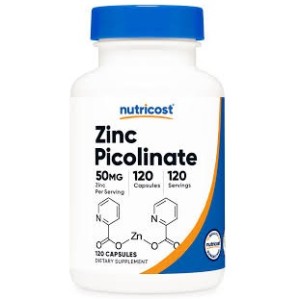 کپسول زینک پیکولینات نوتریکاست Nutricost Zinc Picolinate 50mg (120 عددی)