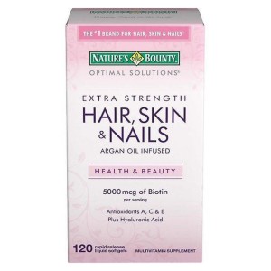 سافت ژل تقویت پوست مو ناخن نیچرز بونتی Nature's Bounty Hair Skin and Nails Advanced (120 عددی)